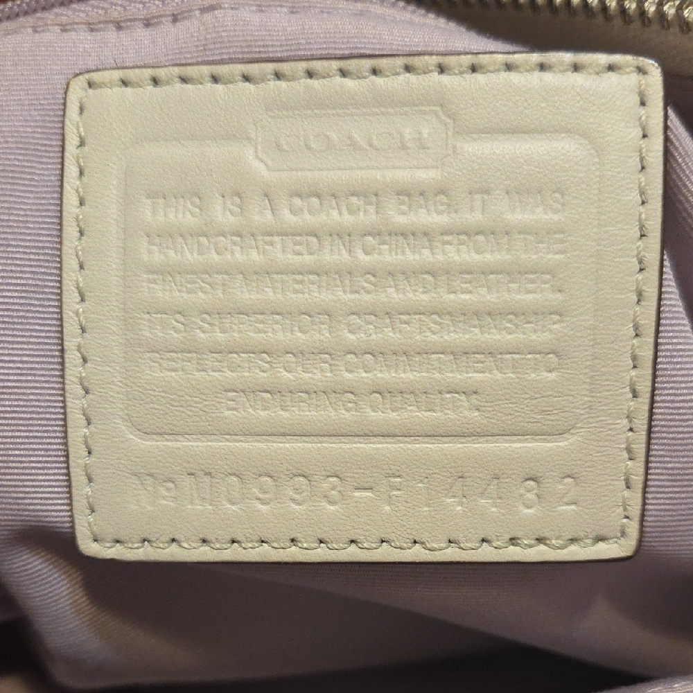Coach Purple and Cream Shoulder Bag - Picture 14 of 14